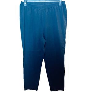 Catherines Womens Pants 1X Plus 18/20W Black  Pull On Flat Front Straight Legs